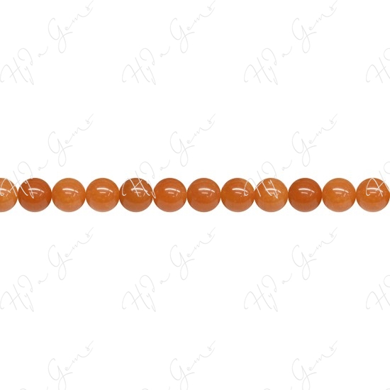 Red Aventurine Round Beads