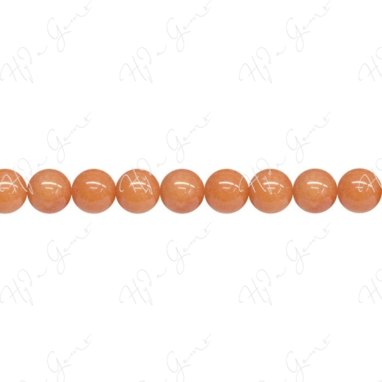 Red Aventurine Round Beads