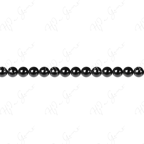 Black Agate Round Beads