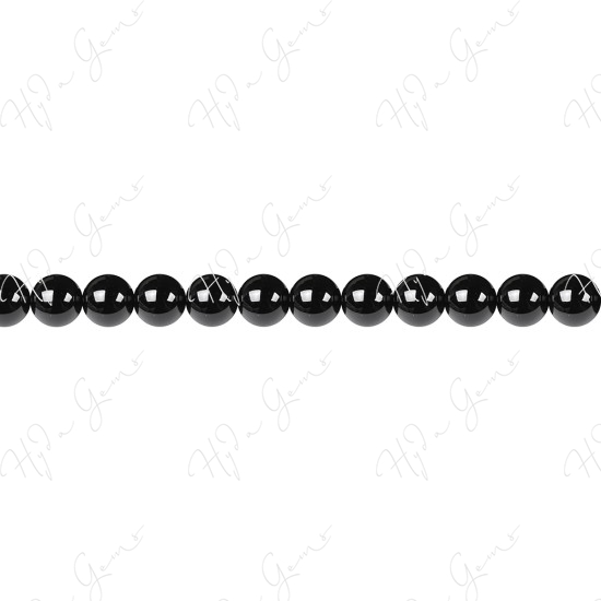 Black Agate Round Beads