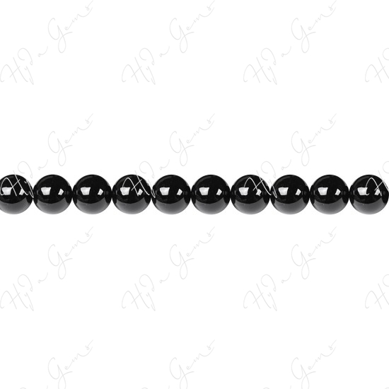 Black Agate Round Beads