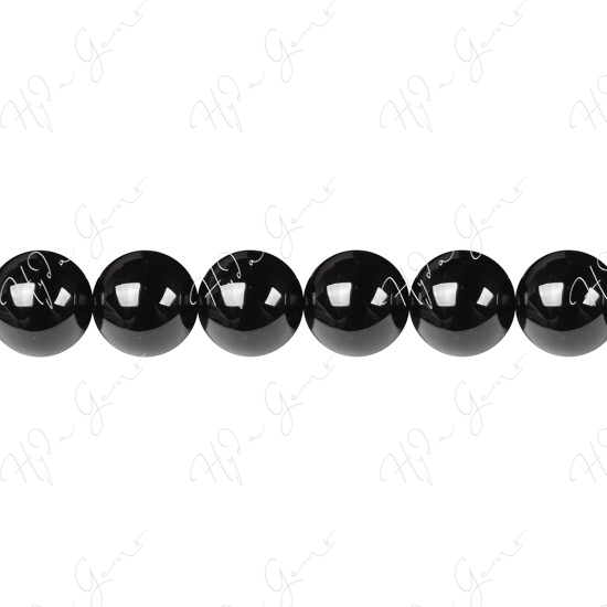 Black Agate Round Beads