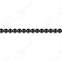 Black Crystal Round Beads