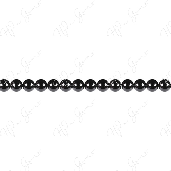 Black Crystal Round Beads