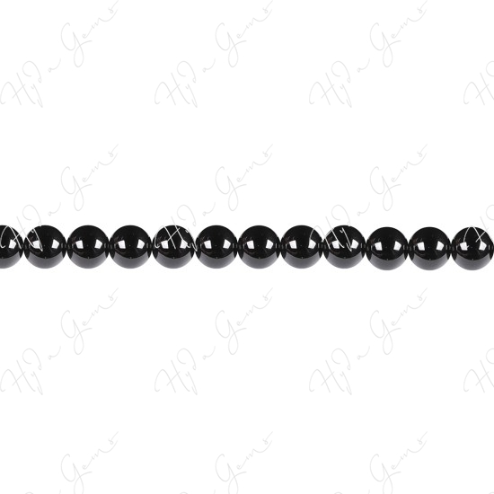 Black Crystal Round Beads