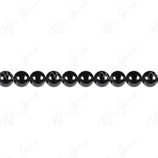 Black Crystal Round Beads