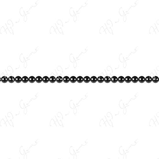 Black Crystal Round Beads