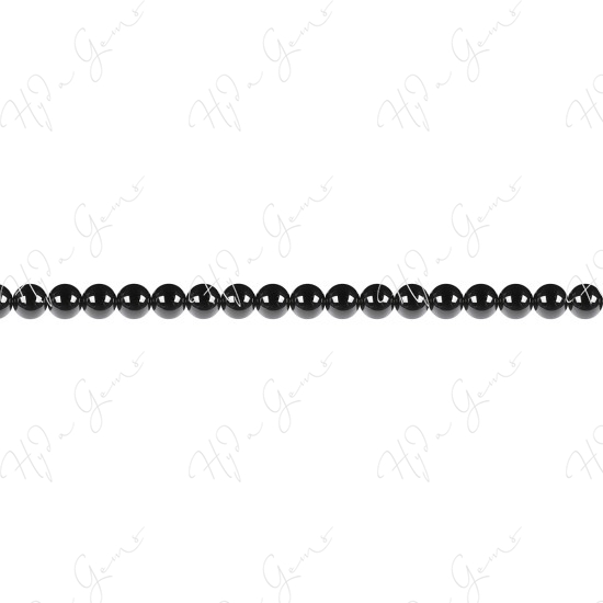 Black Crystal Round Beads