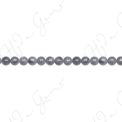 Black Burma Jade Round Beads