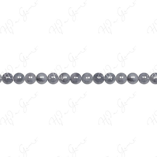 Black Burma Jade Round Beads