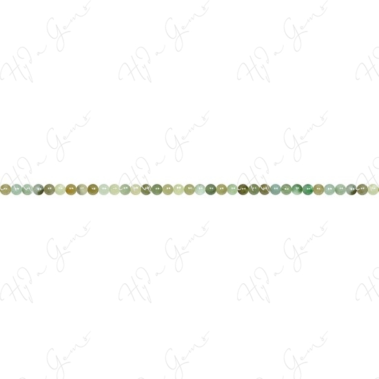 Burma Jade Multi-Color Round Beads