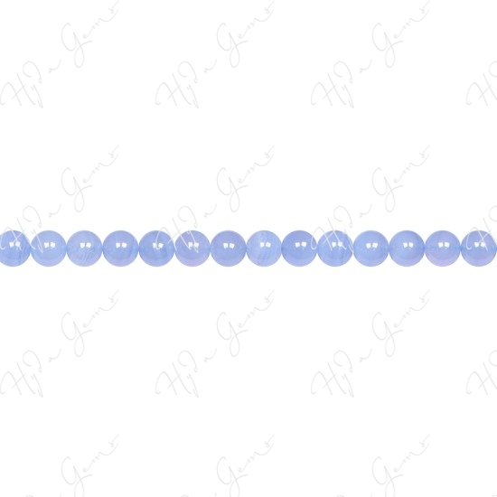 Blue Lace Agate Round Beads (A)