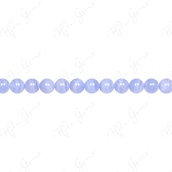 Blue Lace Agate Round Beads (A)