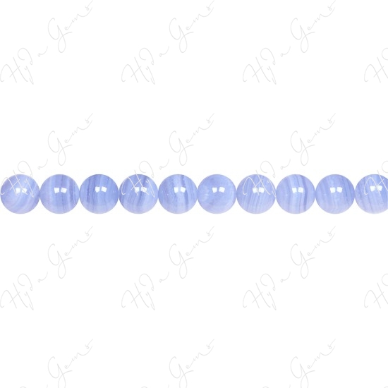 Blue Lace Agate Round Beads (A)