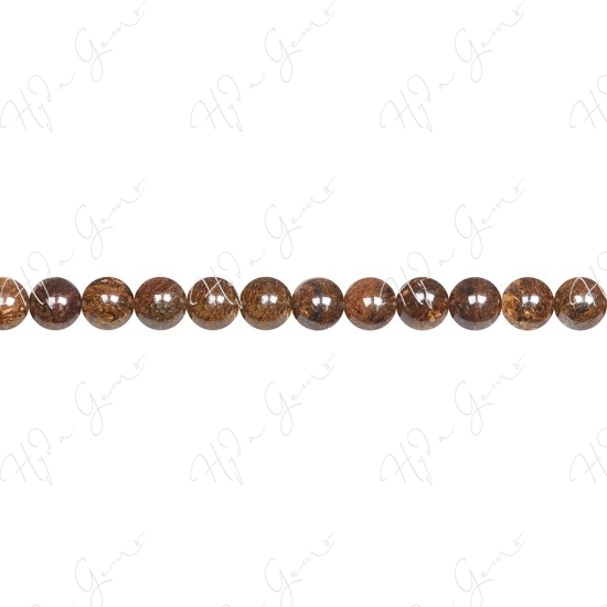 Bronzite Round Beads