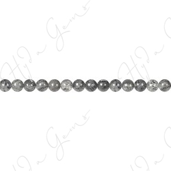 Grey Crazy Agate Round Beads