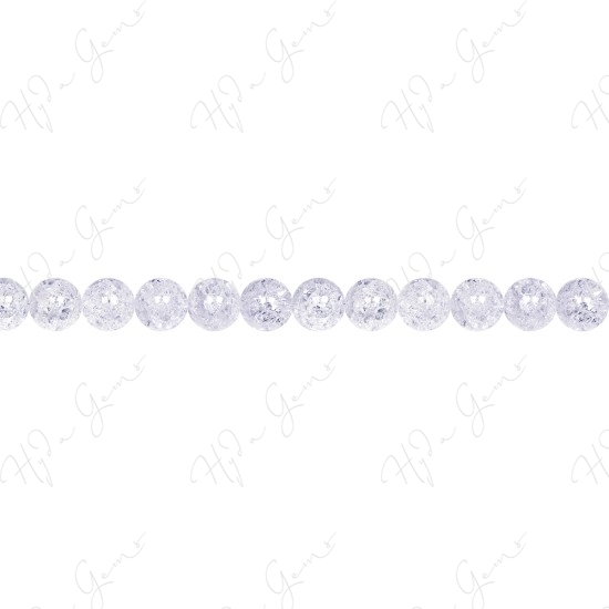 Cracked Crystal Round Beads