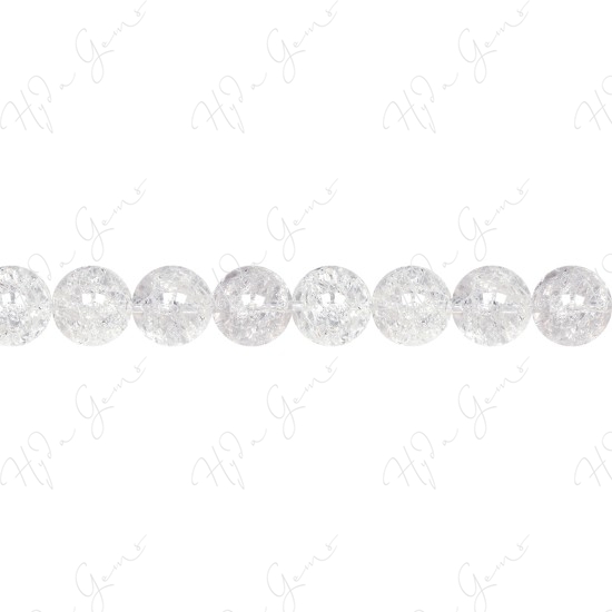 Cracked Crystal Round Beads