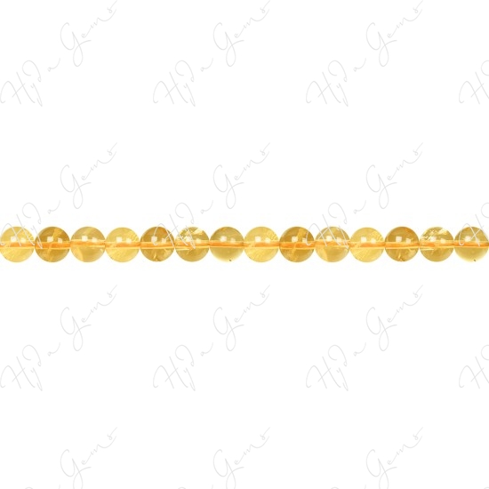 Citrine Round Beads (A+)