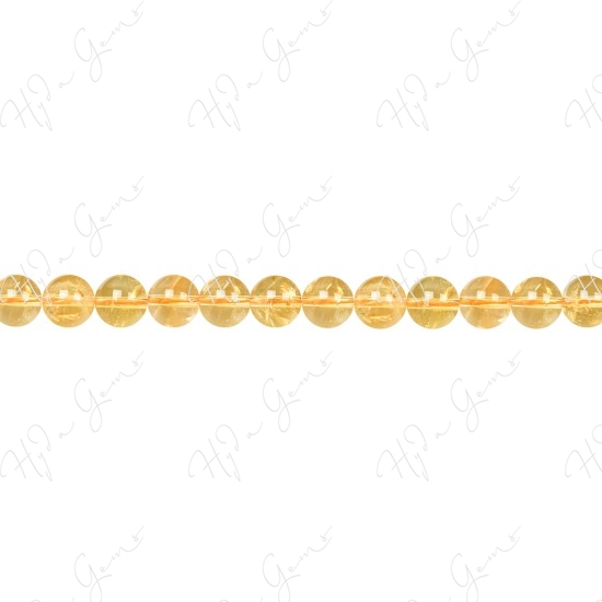 Citrine Round Beads (A+)