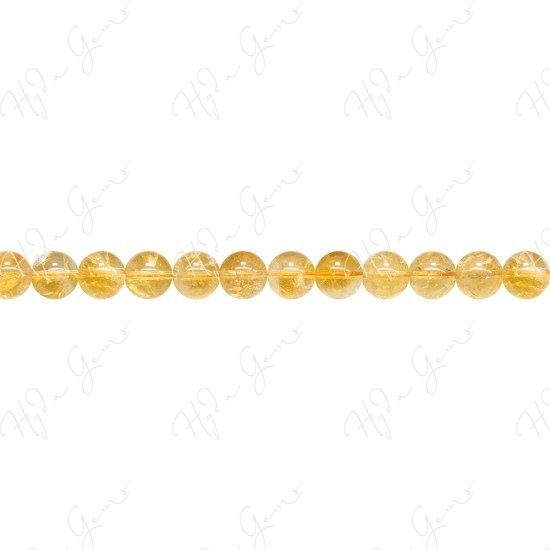 Citrine Round Beads (A-)