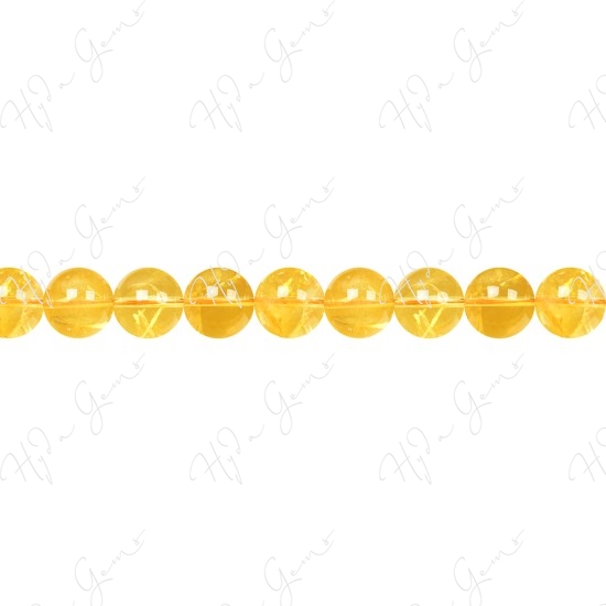 Citrine Round Beads (A+)