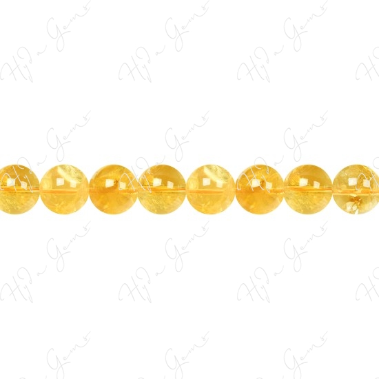 Citrine Round Beads (A+)