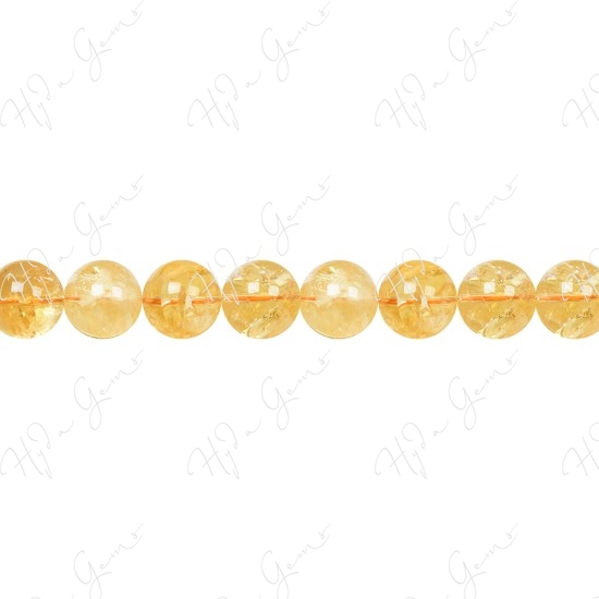 Citrine Round Beads (A)