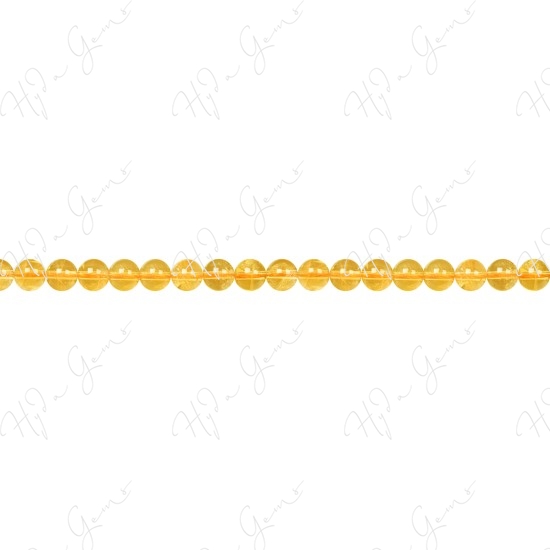 Citrine Round Beads (A+)