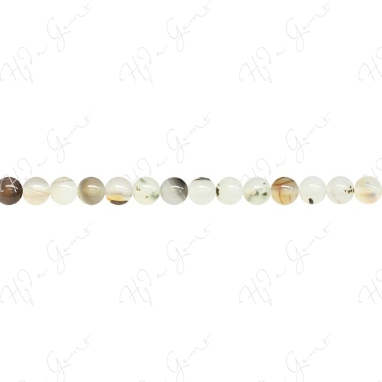 Madagascar Ocean Chalcedony Round Beads