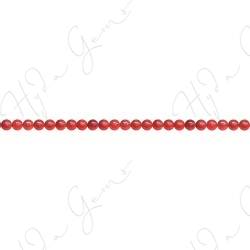 Dyed Red Bamboo Coral Round Beads (2A)