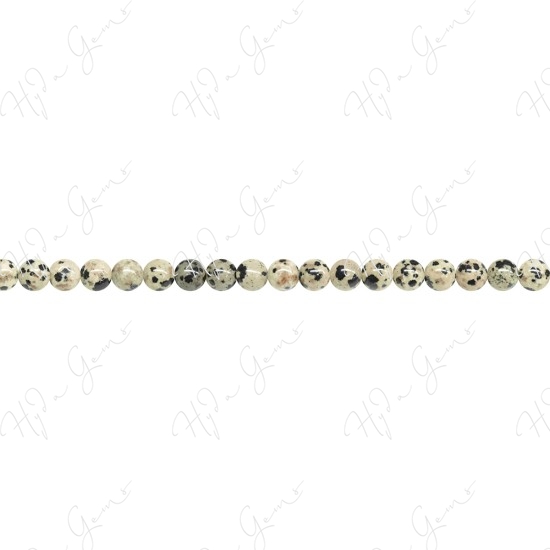 Dalmatiner Jasper Round Beads