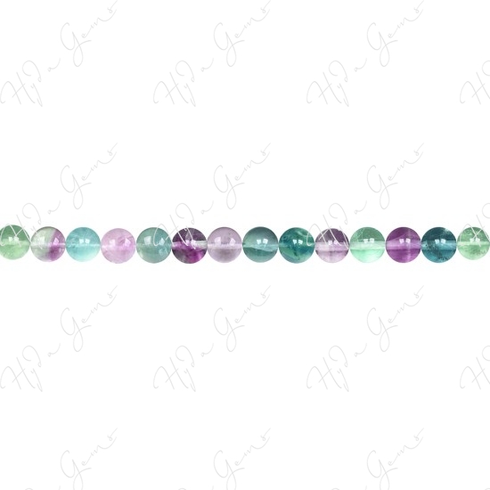 Rainbow Fluorite Round Beads