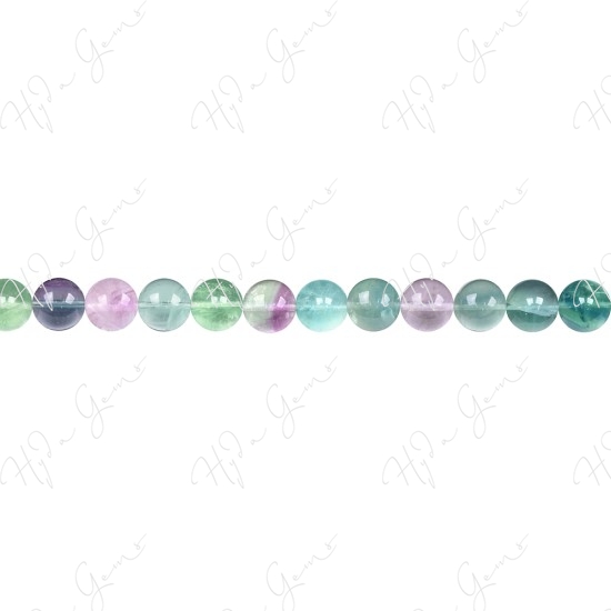 Rainbow Fluorite Round Beads