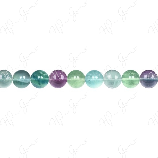 Rainbow Fluorite Round Beads