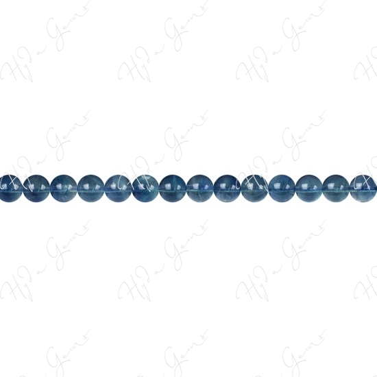 Blue Fluorite Round Beads