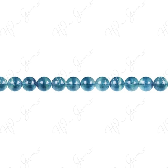 Blue Fluorite Round Beads