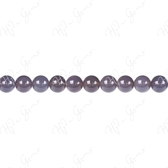 Grey Agate Round Beads