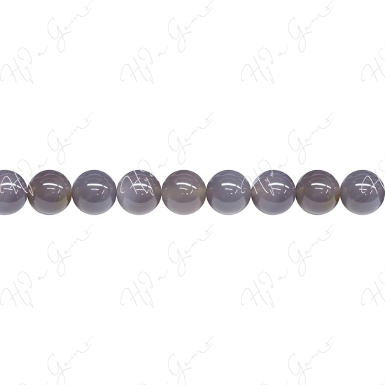 Grey Agate Round Beads