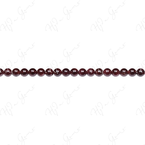 Garnet Round Beads (A-)