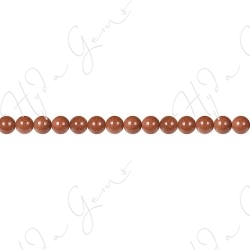 Gold Sand Stone Round Beads