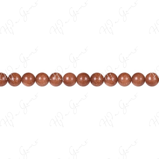 Gold Sand Stone Round Beads