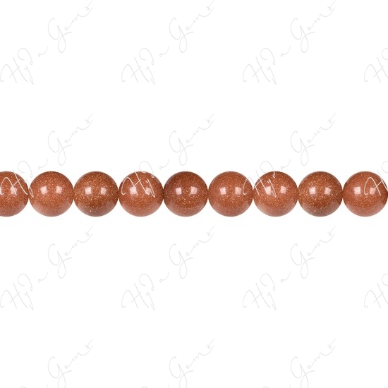 Gold Sand Stone Round Beads