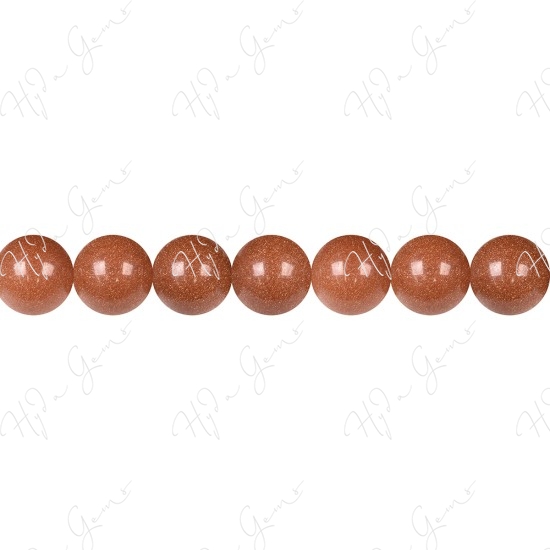 Gold Sand Stone Round Beads