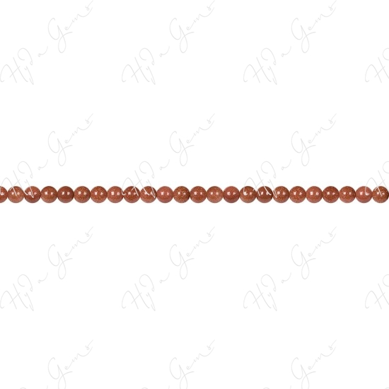 Gold Sand Stone Round Beads