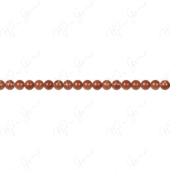 Gold Sand Stone Round Beads