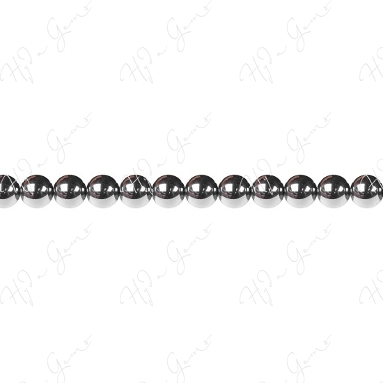 Hematine Round Beads