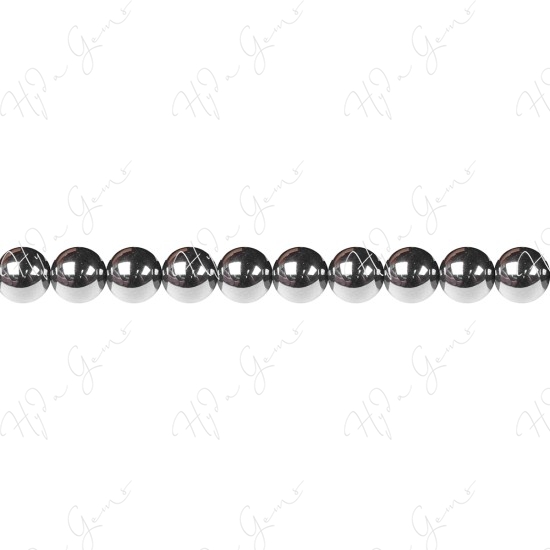 Hematine Round Beads