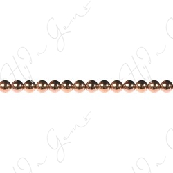 Hematine Copper Color Plated Round Beads