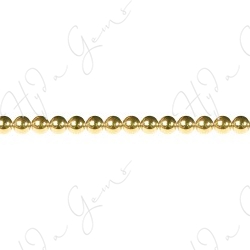 Hematine Carat Gold Color Plated Round Beads